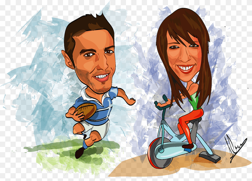 Pareja Pareja Deportes En Caricatura, Adult, Publication, Person, Female Png