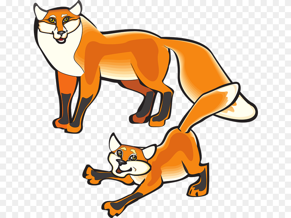 Parent And Child Foxes Svg Clip Arts Foxes Clip Art, Animal, Fox, Mammal, Wildlife Png
