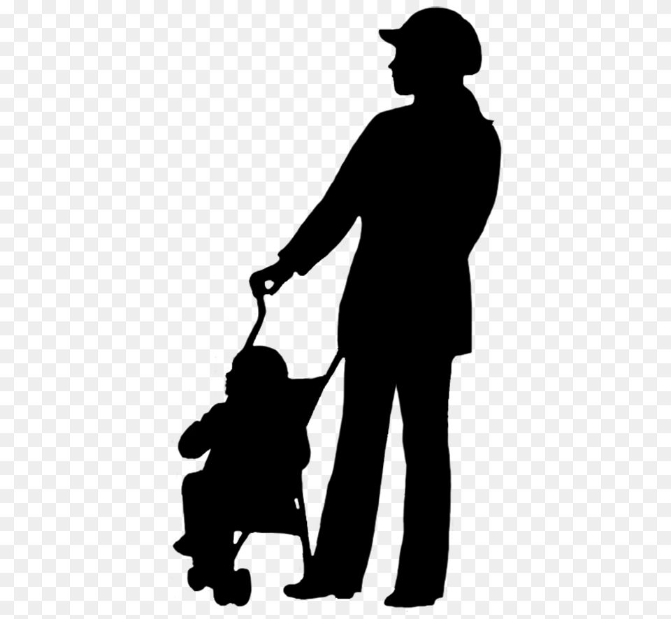 Parent And Child Silhouette Silhouettesstencils Free Transparent Png