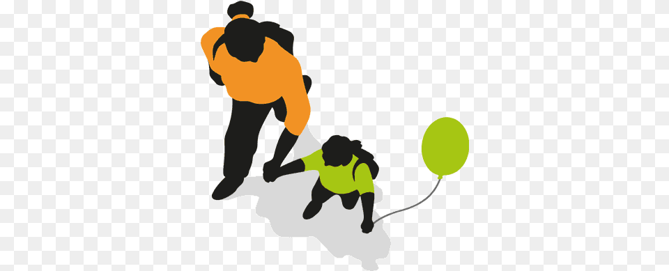 Parent And Pre School Child Boy Walking Top View Silhouette, Cleaning, Person, Adult, Tennis Free Png