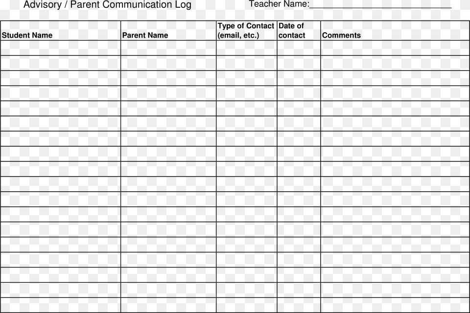 Parent Communication Contact Log Main Image, Gray Free Png Download