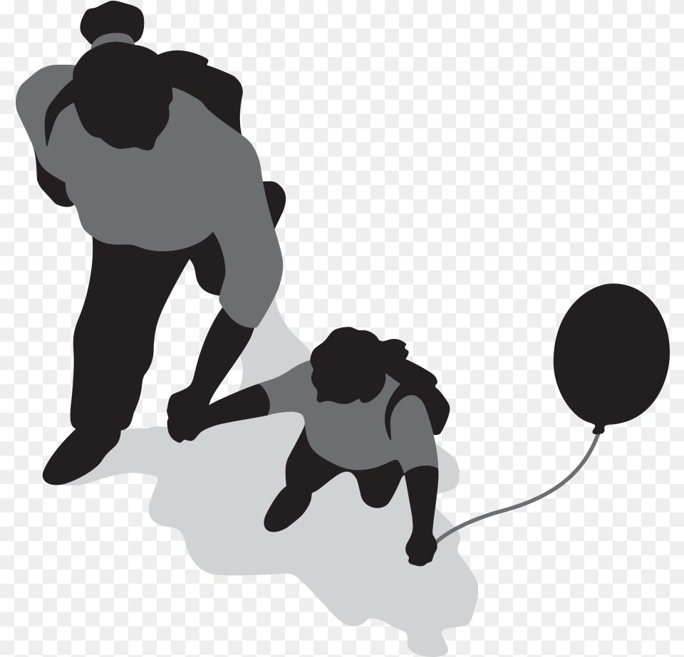 Parent Walking With Child Human Top View, Adult, Male, Man, Person Png Image