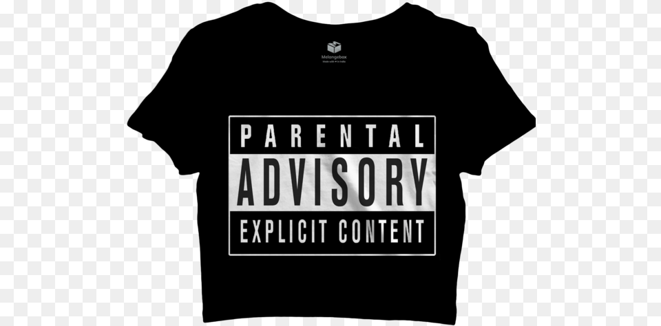 Parental Advisory Crop Top Parental Advisory, Clothing, Long Sleeve, Sleeve, T-shirt Free Transparent Png
