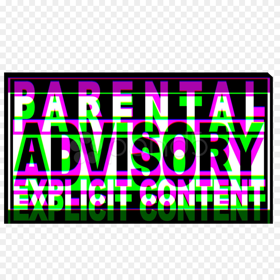 Parental Advisory Explicit Content, Purple, Lighting, Text, Urban Free Transparent Png