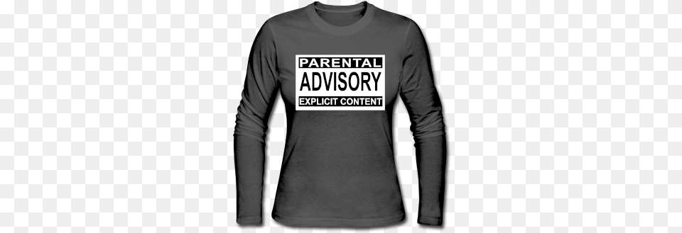 Parental Advisory Explicit Content Long Sleeve Shirts Happy Birthday Tshirt Design, Clothing, Long Sleeve, T-shirt, Adult Free Transparent Png