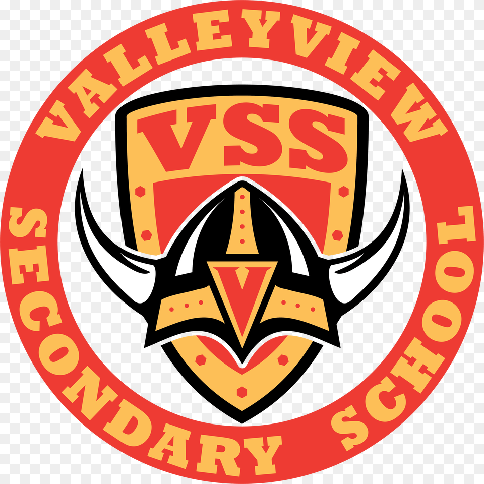 Parental Advisory Red Hd School District Logo Valley View Secondary School Kamloops, Emblem, Symbol, Food, Ketchup Free Png
