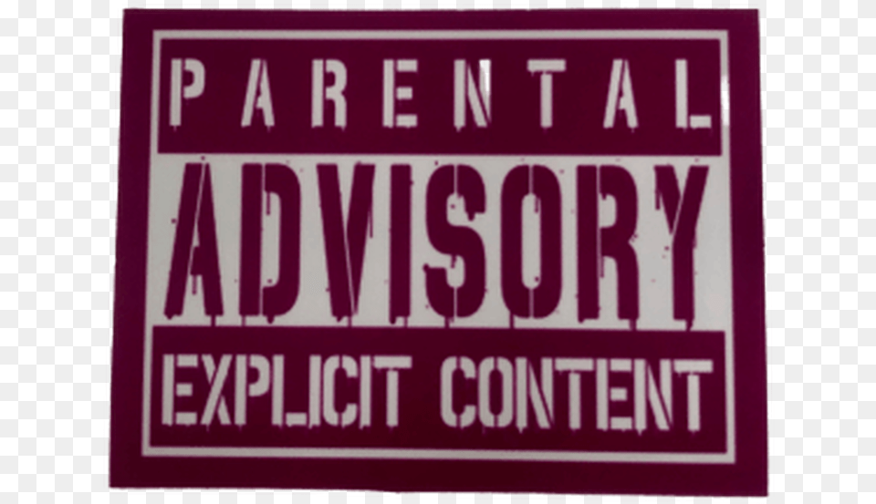 Parental Advisory Vinyl Sticker Starbucks, Text, Sign, Symbol, Advertisement Free Transparent Png