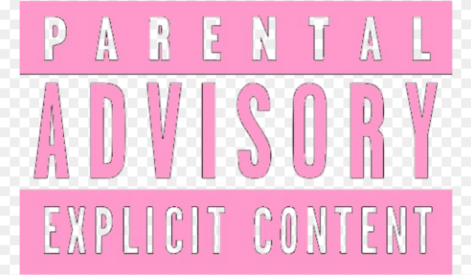 Parentaladvisory Explicitcontent Tag Censured Pink, Text, Scoreboard, Alphabet Free Png