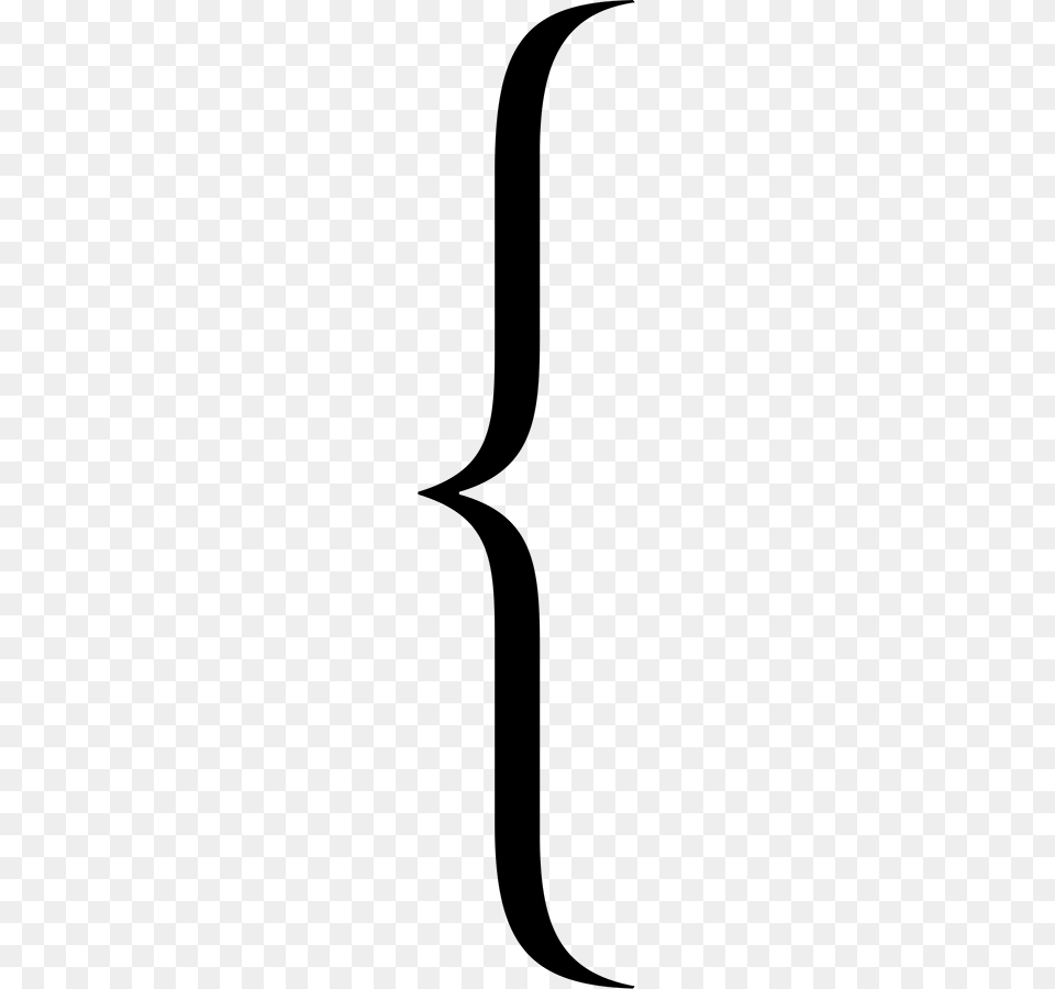 Parentheses Left, Gray Png Image