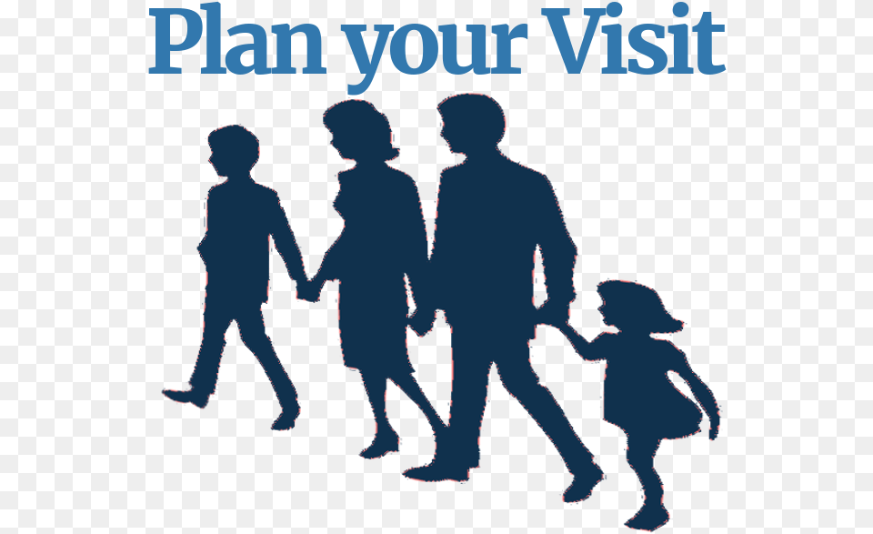 Parents 2 Children Silhouette Family Of Four, Walking, Person, People, Man Free Png