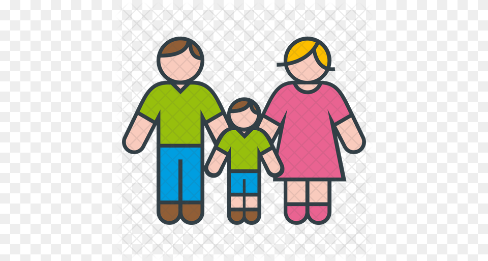 Parents And Son Icon Family Icon Color, Person, Face, Head, People Free Png