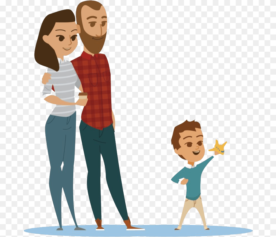 Parents Background Parents Cartoon, Pants, Clothing, Photography, Person Free Png