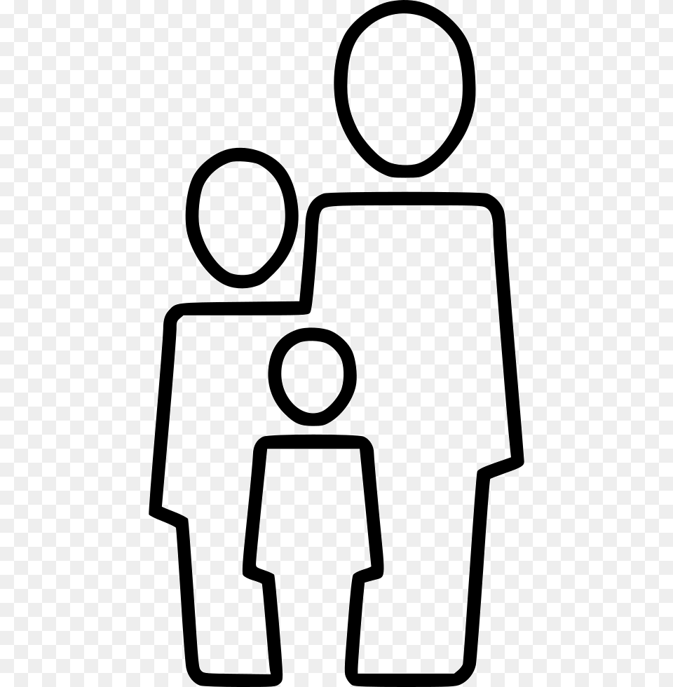 Parents Kid Persons Siblings Line Art, Stencil, Animal, Elephant, Mammal Free Transparent Png