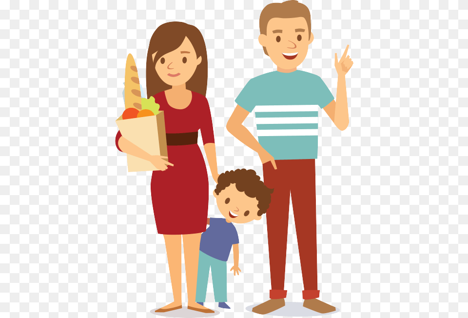 Parents Pic Mom And Two Sons Clipart, Adult, Person, Male, Female Free Png Download
