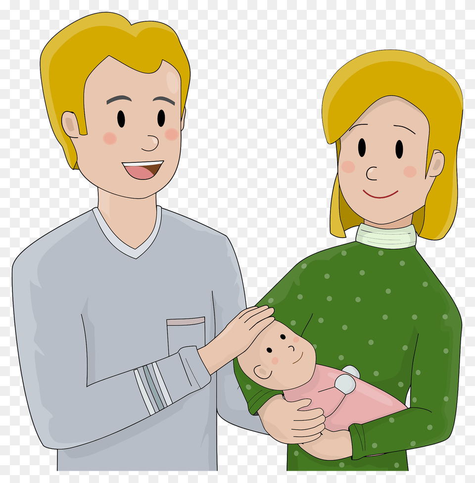 Parents With New Baby Clipart, Adult, Male, Man, Person Free Png Download