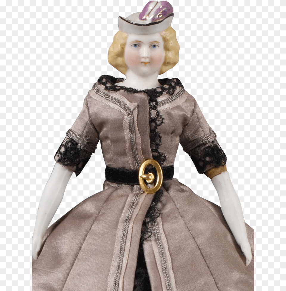 Parian Doll With Molded Hat Doll, Figurine, Toy, Baby, Person Png Image