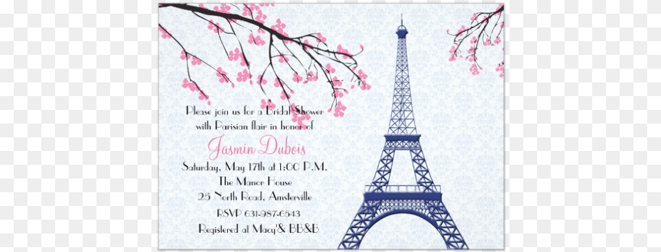 Paris Background For Wedding Invitations, Architecture, Building, Tower, Flower Free Png