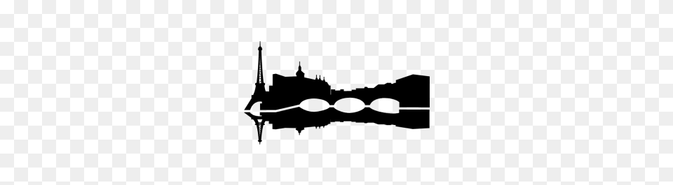 Paris City Skyline, Gray Png