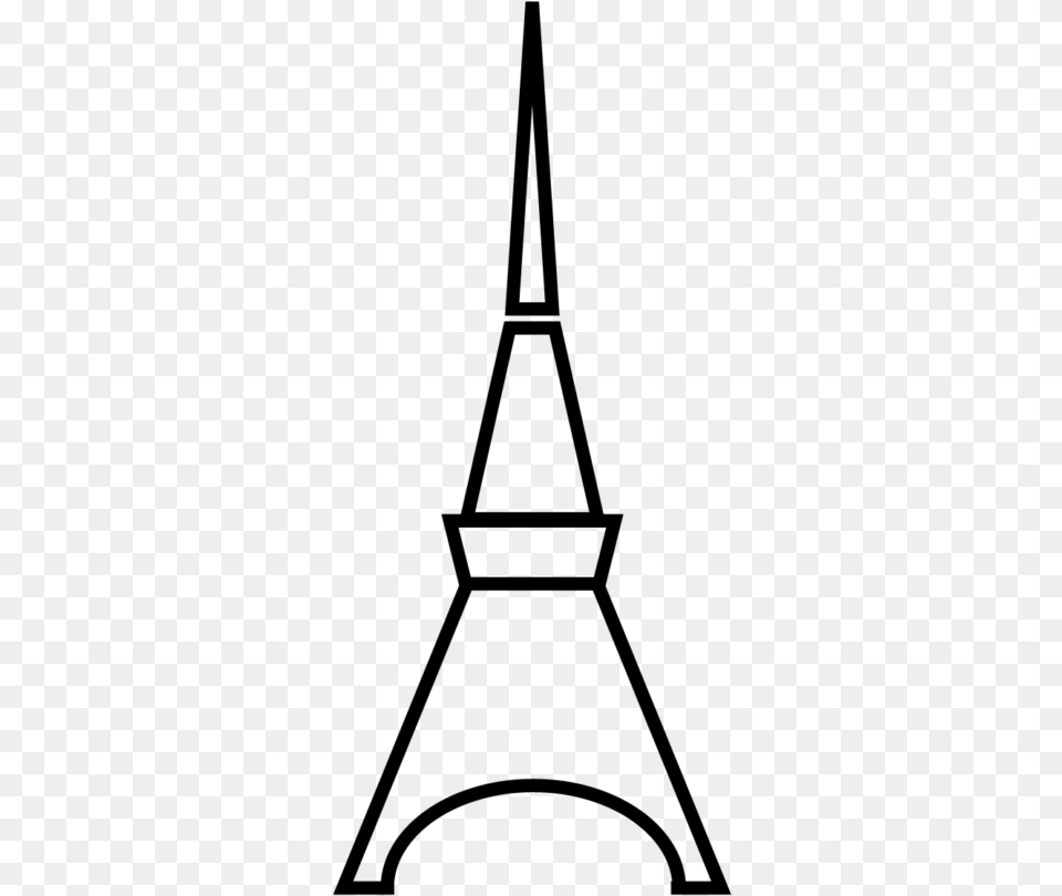 Paris Eiffel Tower 1 Line Art, Gray Png Image