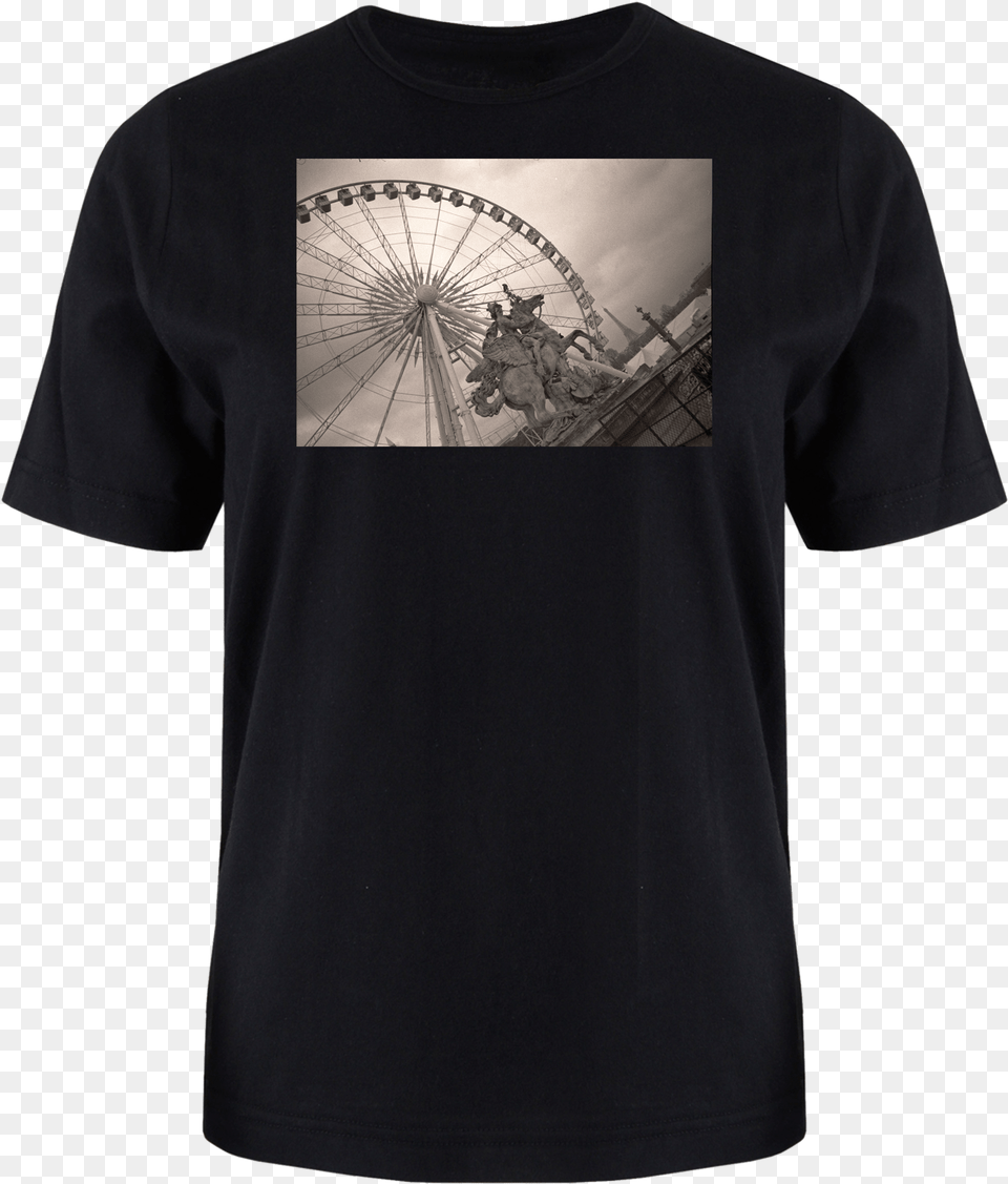 Paris Ferriswheel Eiffeltower 2001 Storemock, Clothing, T-shirt, Shirt, Machine Free Transparent Png