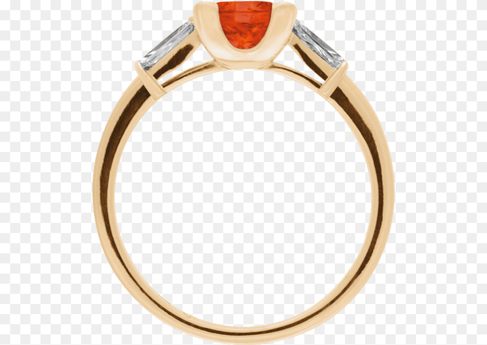 Paris Fire Opal Orange In Rose Gold Engagement Ring, Accessories, Jewelry, Gemstone, Ammunition Free Png Download