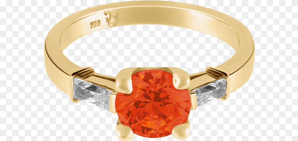 Paris Fire Opal Orange In Yellow Gold Engagement Ring, Accessories, Gemstone, Jewelry, Bracelet Free Transparent Png