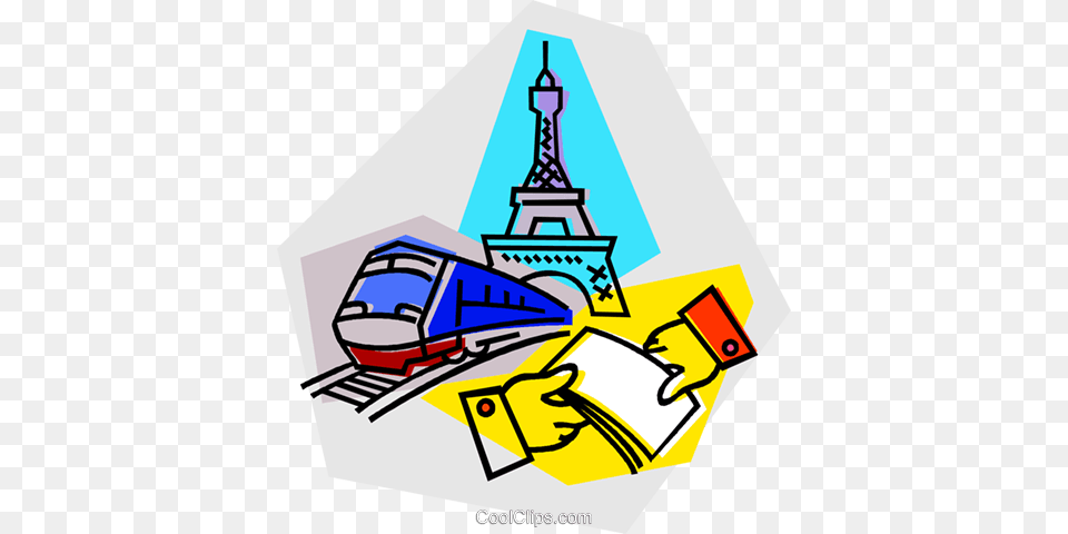Paris France Royalty Vector Clip Art Illustration, Railway, Transportation Png