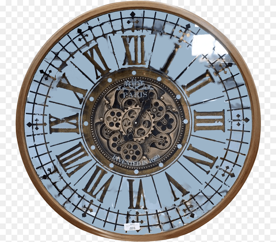 Paris Gold Glass Cog Clock Home Decorclocks Interior, Analog Clock, Disk, Wall Clock Png Image