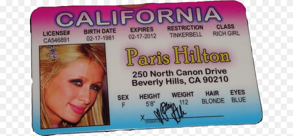 Paris Hilton Driving License, Text, Adult, Wedding, Person Free Png