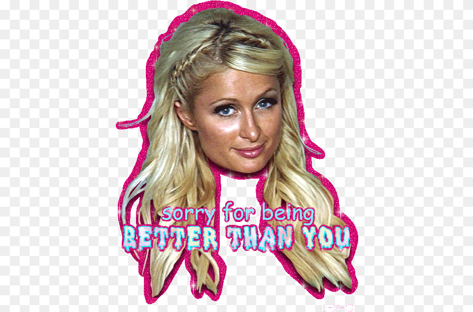 Paris Hilton Sorry For Being Better Than You Glitter Paris Hilton Cocaine Cheap To Be Mine, Adult, Person, Woman, Female Free Transparent Png