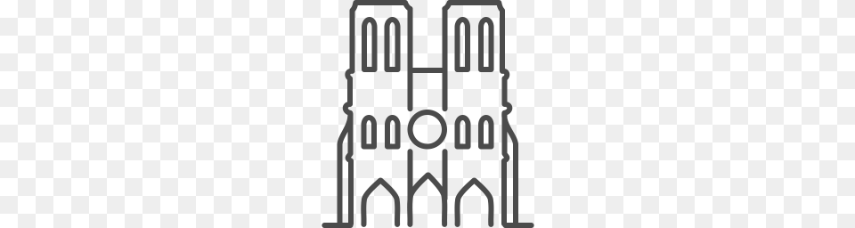 Paris Notredame Icon Landmarks Iconset, Architecture, Building, Cathedral, Church Png Image