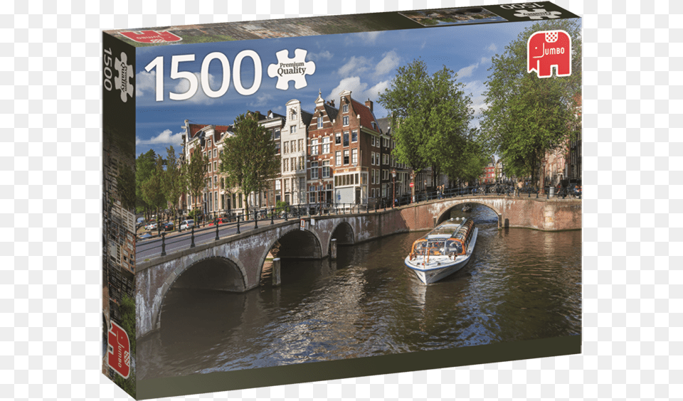 Paris Premium Jigsaw Puzzle Jumbo Eiffel Tower 500 Jumbo Puzzle Amsterdam, Waterfront, Transportation, Vehicle, Canal Png Image