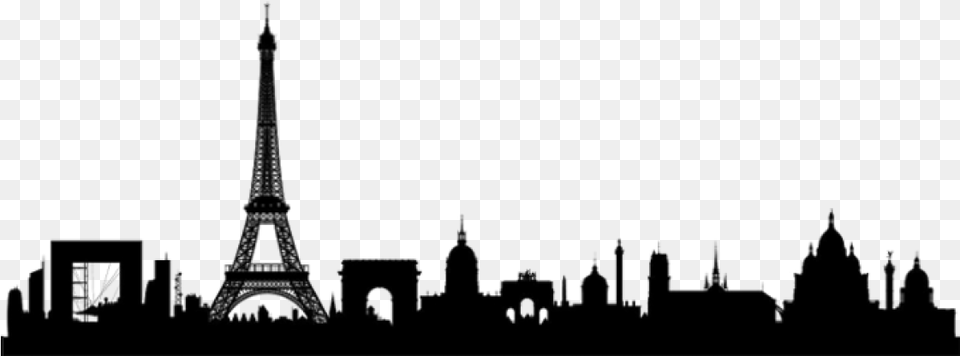 Paris Skyline Silhouette, Architecture, Building, City, Tower Free Transparent Png
