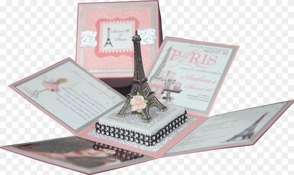 Paris Theme Quinceanera Invitation, Advertisement, Poster, Person, Envelope Free Png Download