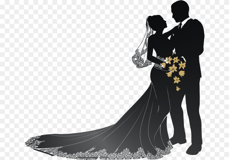 Parisfirstcab Your Joy Is Graphic Transparent Download Wedding Couple Silhouette, Formal Wear, Clothing, Dress, Fashion Png Image