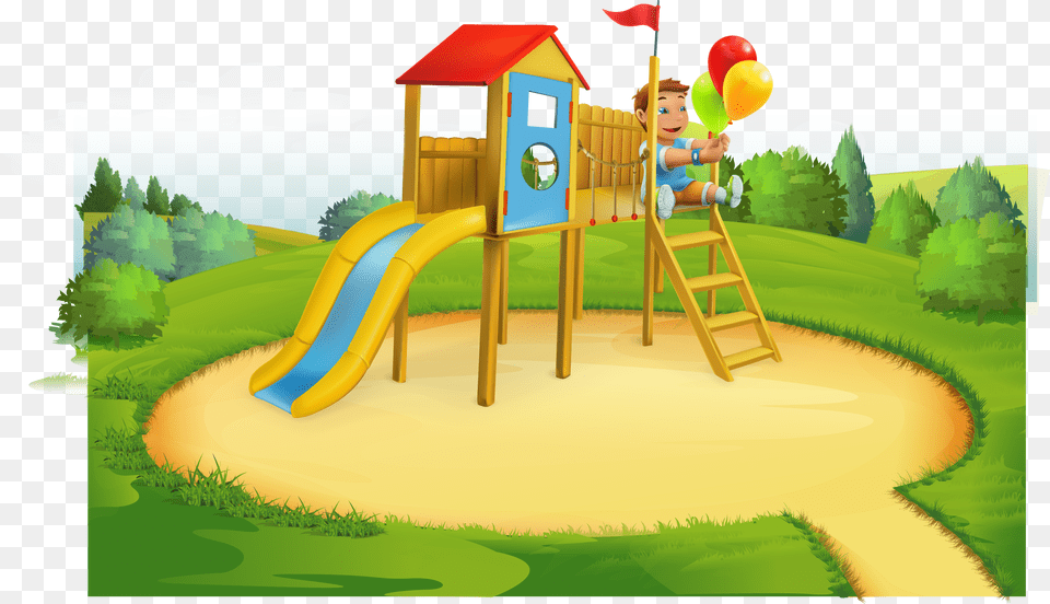 Park Cartoon Children Park, Outdoor Play Area, Play Area, Outdoors, Person Free Png Download