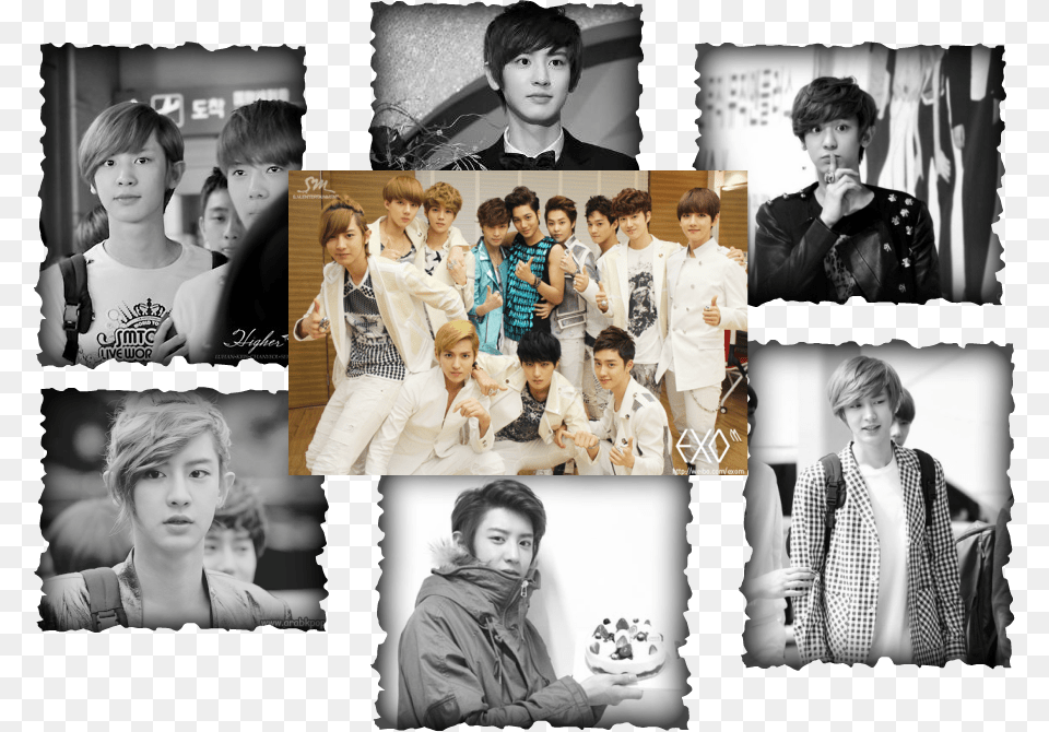 Park Chanyeol Or Simply Chanyeol Is A South Korean Collage, Art, Portrait, Face, Photography Free Png Download