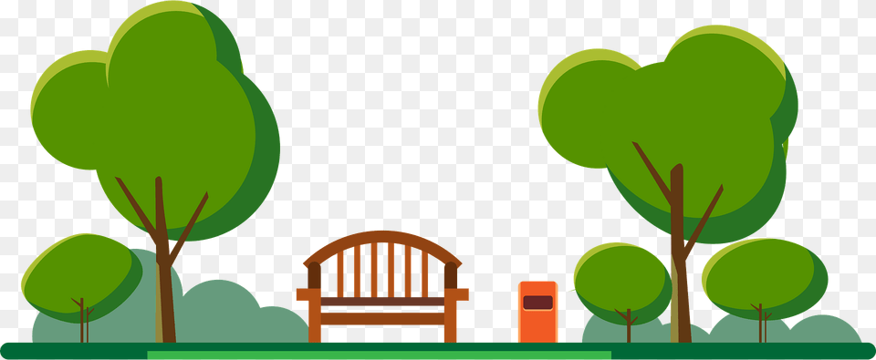 Park Green Clipart, Bench, Furniture, Grass, Plant Png