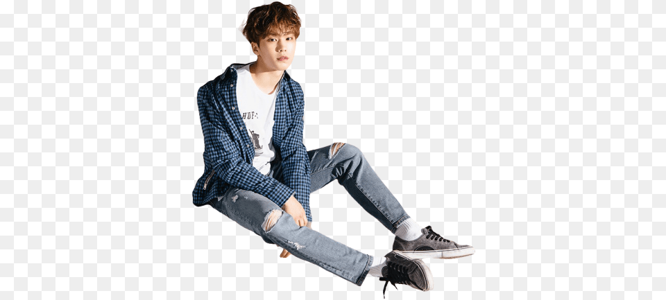 Park Minhyuk Astro Photoshoot, Teen, Sitting, Shoe, Person Free Png Download