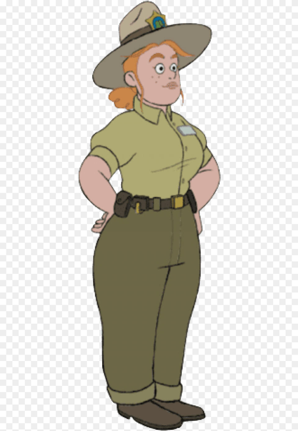 Park Ranger Dana Tabes Clipart We Bare Bears Renger, Clothing, Hat, Baby, Person Free Png Download