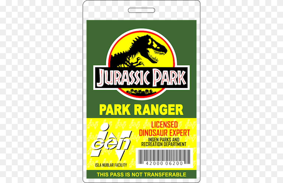 Park Ranger Nublar Jurassic World Dinosaur Jurassic Park Edible, Advertisement, Poster, Animal, Reptile Free Png