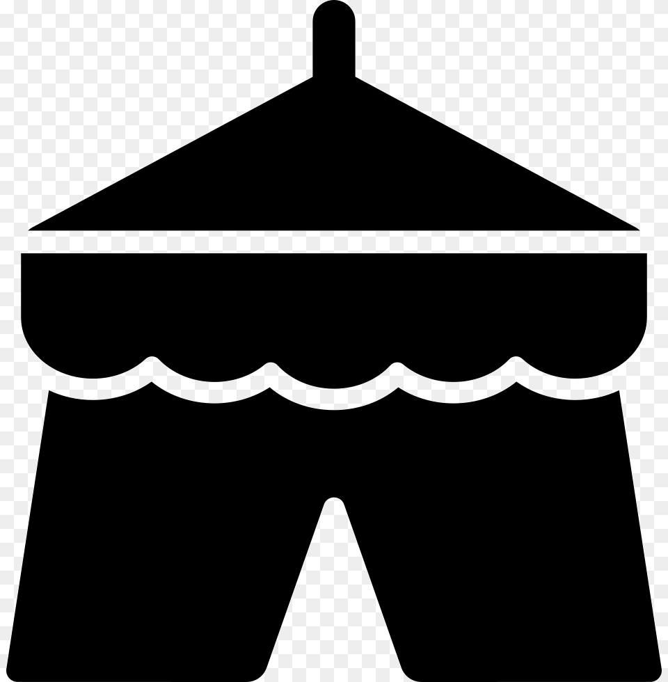 Park Tent Of A Circus Icono Carpa De Circo, Stencil, Canopy, Outdoors, Silhouette Png