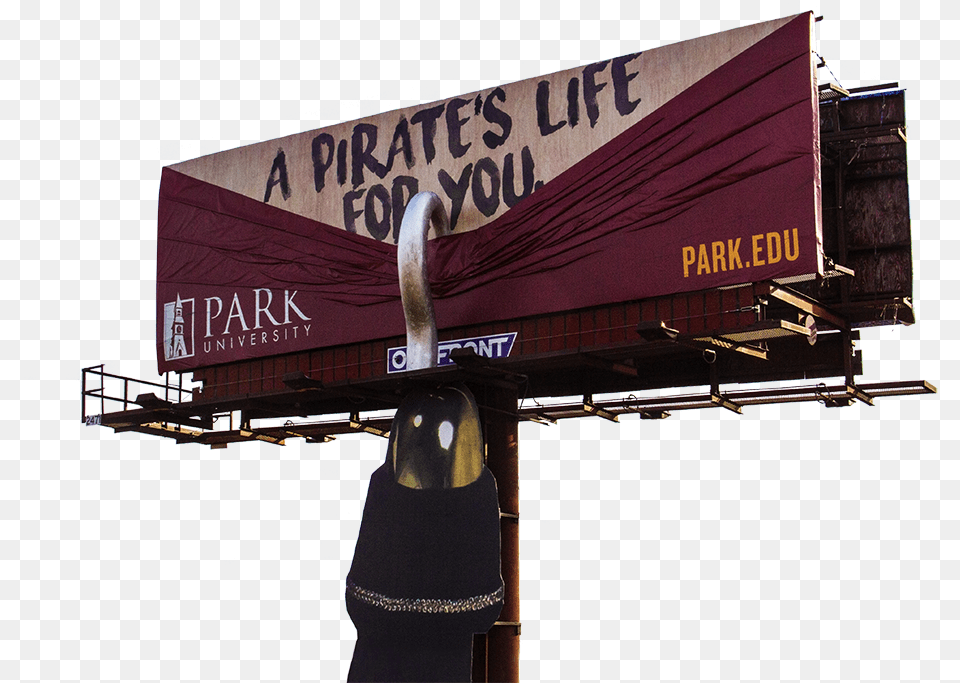 Park You A Pirates Life For You Billboard Park University Park You Park University, Advertisement, Architecture, Building, Person Png Image