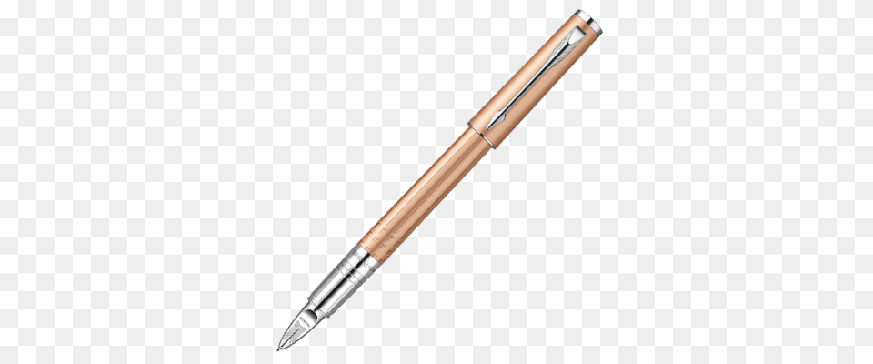 Parker Ingenuity Small Pink Gold With Chrome Trim, Pen, Fountain Pen, Brush, Device Png Image