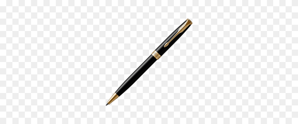 Parker Sonnet Black Lacquer With Gold Trim Ballpoint Pen, Fountain Pen Free Png