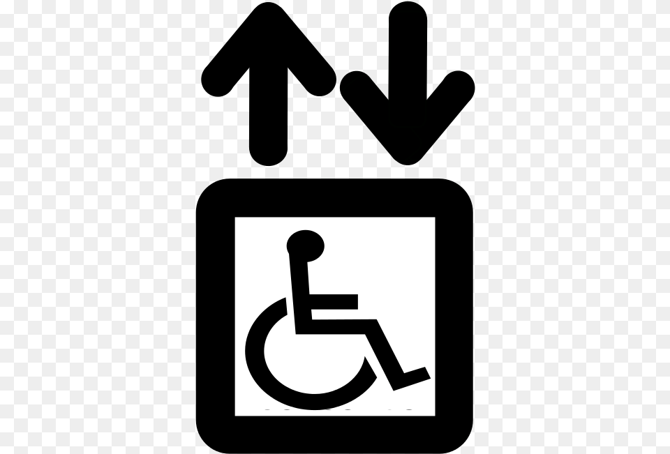 Parking For Wheelchair People Clip Art Library Elevator, Sign, Symbol Png