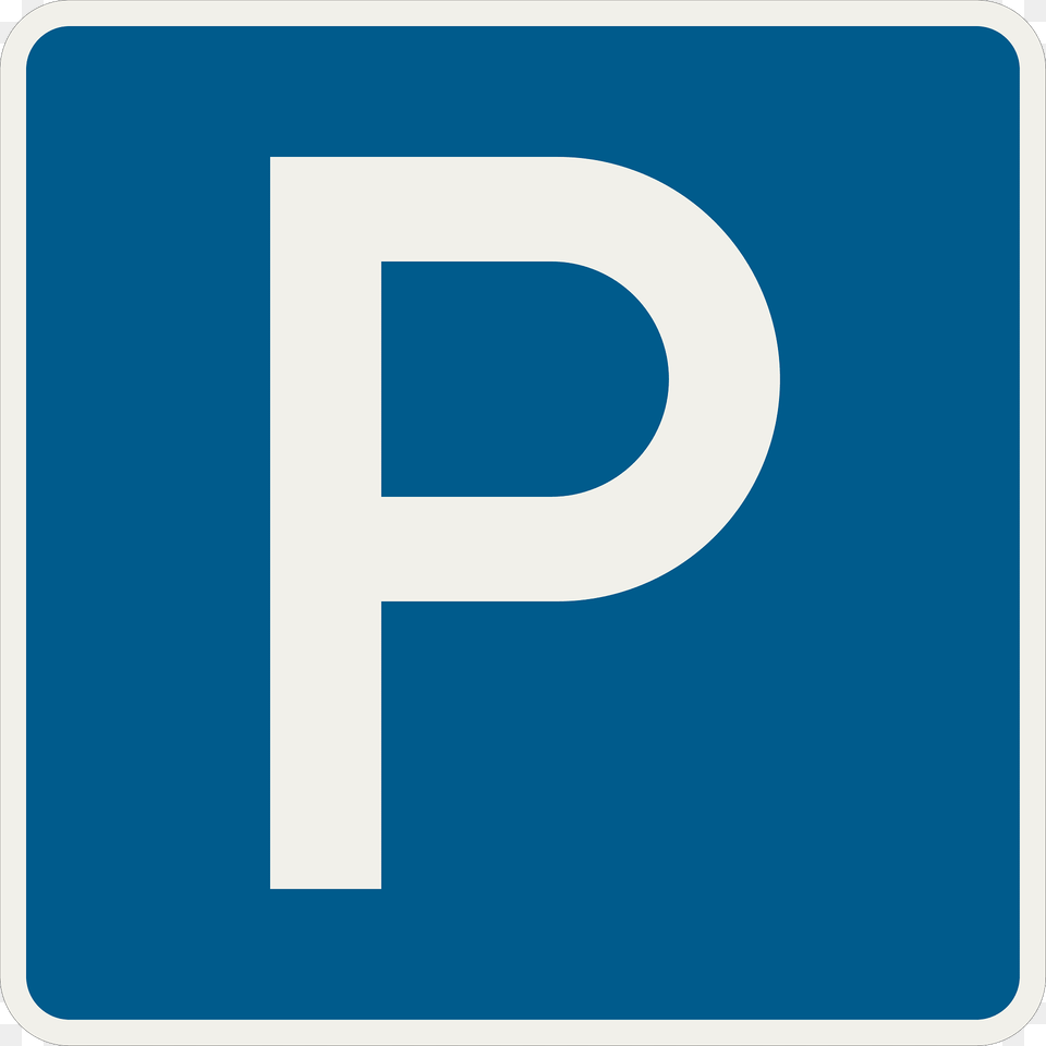 Parking Sign In Slovakia Clipart, Symbol, Number, Text Free Transparent Png