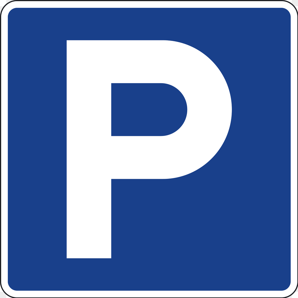Parking Sign In Spain Clipart, Symbol, Text, Number Free Transparent Png