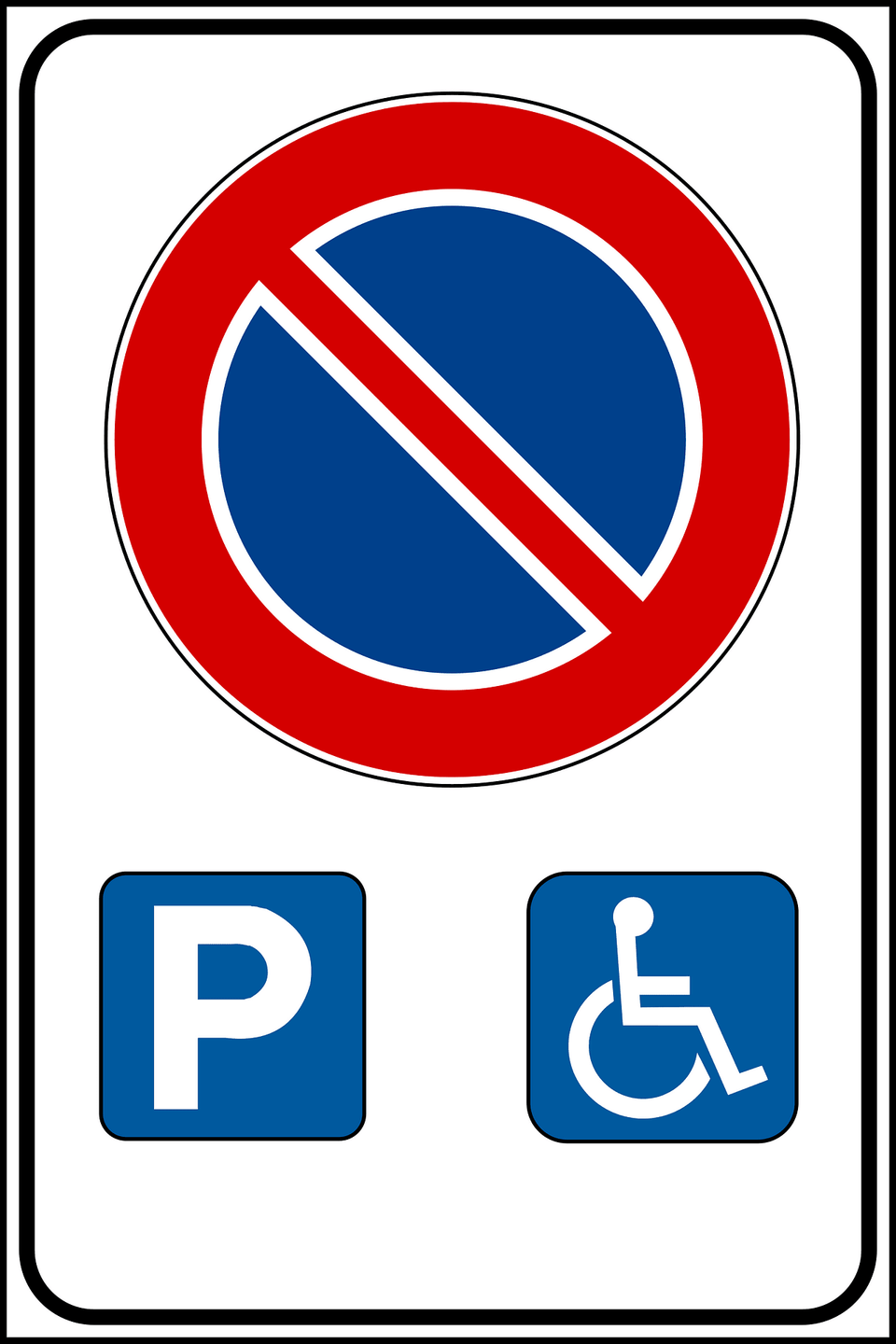 Parking Space Reserved For Vehicles Used By People With Disabilities Clipart, Sign, Symbol, Road Sign Free Transparent Png