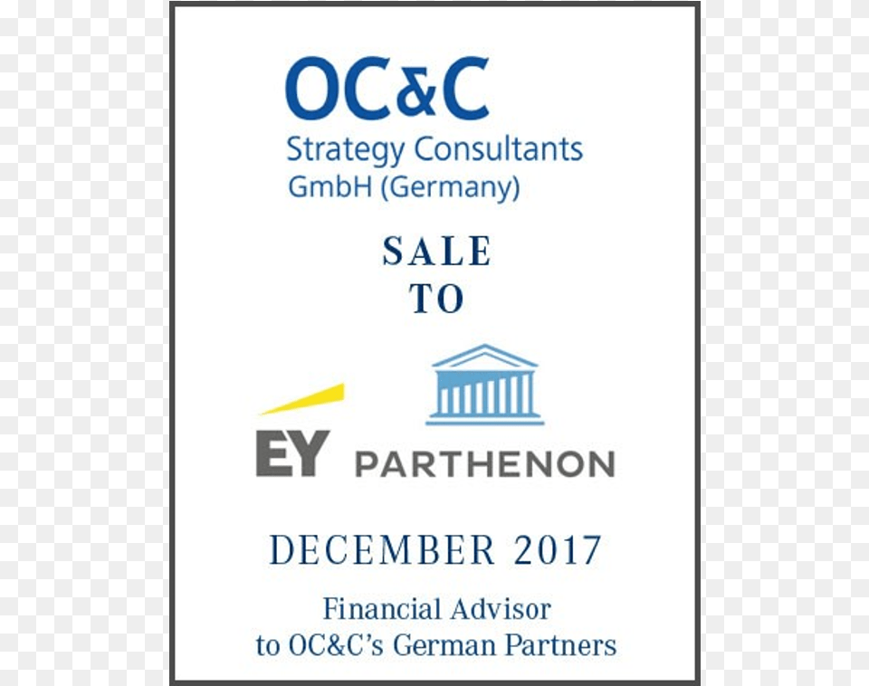 Parklane Advises Ocampc Strategy Consultants Gmbh On Ocampc Strategy Consultants, Advertisement, Poster Png Image